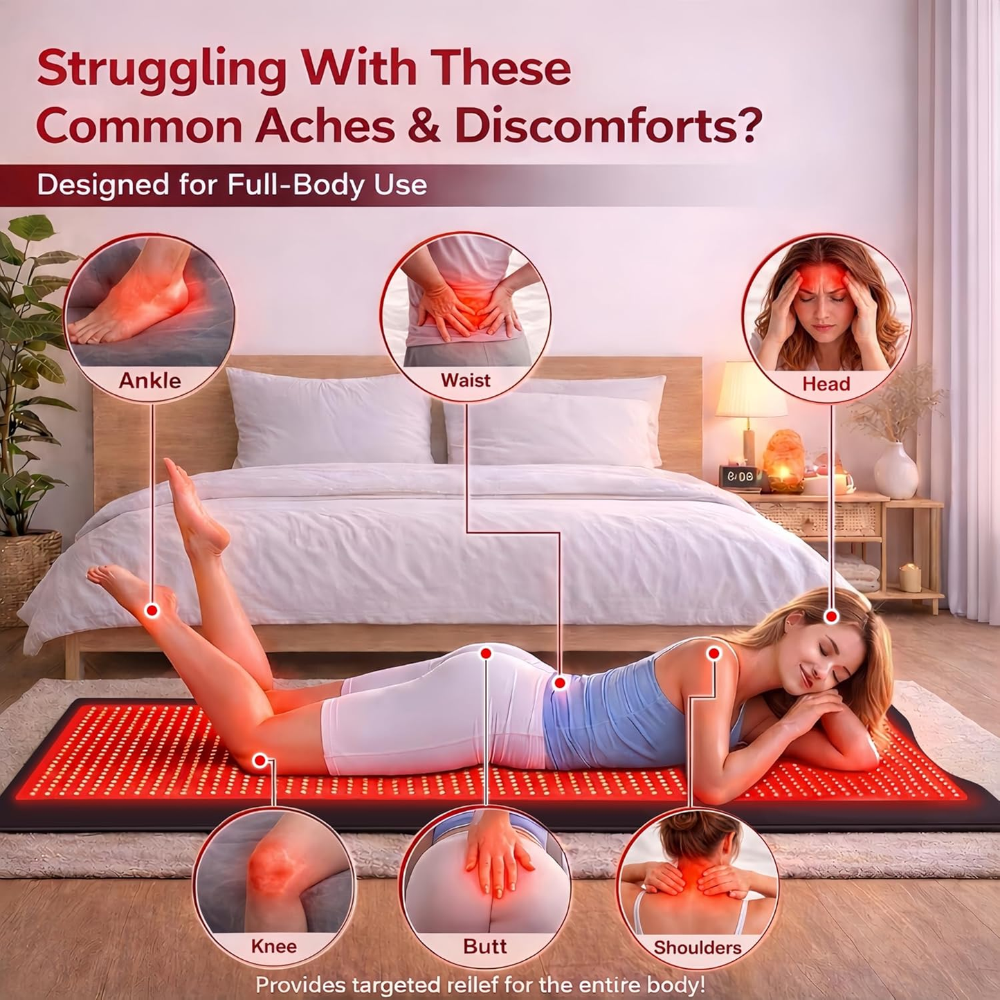2026 Upgraded All-In-One Red Light Therapy Mat Full Body, FSA&HSA Eligible,75” X 35” Medical-Grade TPU Red Light Blanket with 2600 Dual-Wavelength Leds (660Nm Red & 850Nm NIR) for Pain Relief