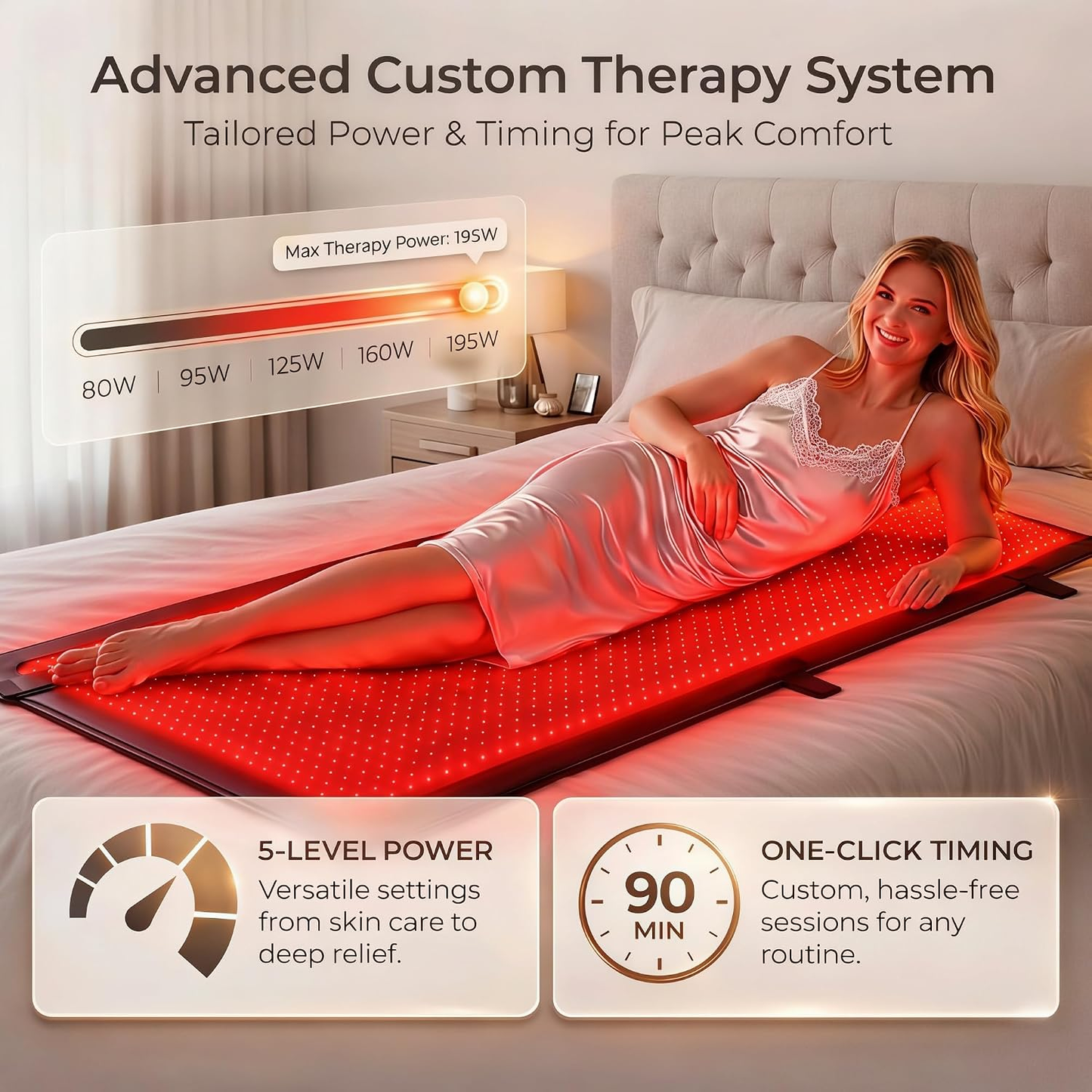 2026 Upgraded All-In-One Red Light Therapy Mat Full Body, FSA&HSA Eligible,75” X 35” Medical-Grade TPU Red Light Blanket with 2600 Dual-Wavelength Leds (660Nm Red & 850Nm NIR) for Pain Relief