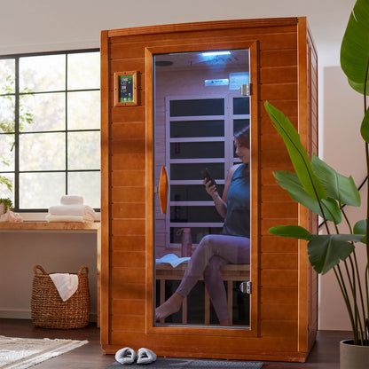 Andora 2-Person Low EMF FAR Infrared Sauna, Canadian Hemlock