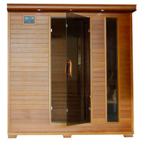 Infrared Sauna Built for Home Wellness, 6-Person Cedar Construction, 10 Carbon Heaters, Low EMF Technology