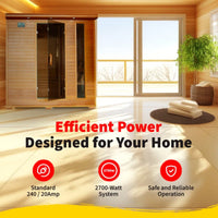 Infrared Sauna Built for Home Wellness, 6-Person Cedar Construction, 10 Carbon Heaters, Low EMF Technology